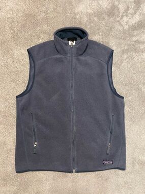 Patagonia Synchilla Fleece Vest Mens L Gray Full Zip Outdoor Gorpcore Hiking